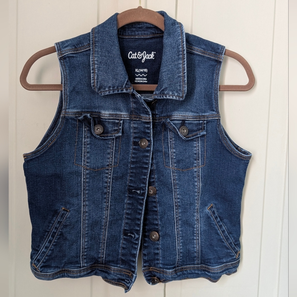 Cat & Jack Blue Denim Vest